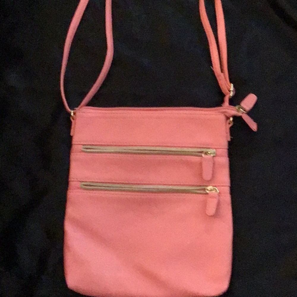Target coral bag Crossbody With two zip outside